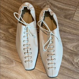 Lace up vintage flats